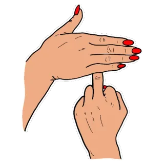 😘 dedo corazón, ofensivo, gesto, grosero, gesto de mano, hacer la peineta telegram sticker