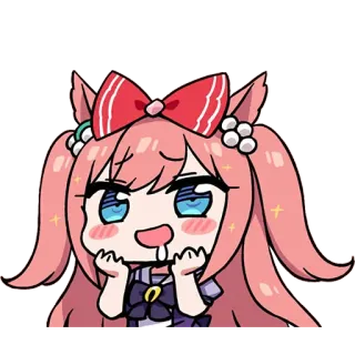 🤤 anime, kawaii, cute, manga, chibi, girl, cartoon telegram sticker