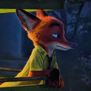 🦊 Nick Wilde Zootopia fox, anthropomorphic, cartoon, character, zootopia, disney telegram sticker