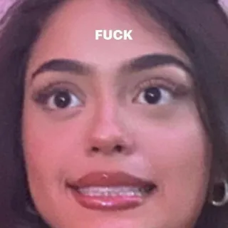 😡 FUCK palavrão, ofensivo, mulher, rosto telegram sticker