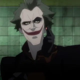 💉 Joker Joker, Batman, DC Comics, villain, clown, criminale, fumetto telegram sticker
