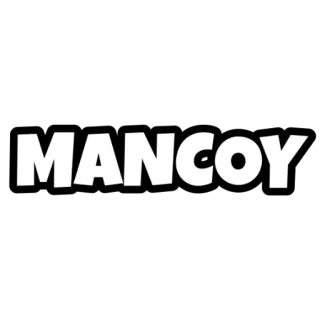👍 MANCOY texte, mancoy, fond noir, texte blanc telegram sticker