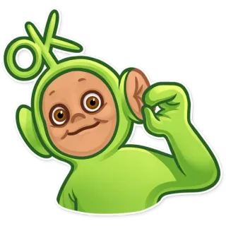 👌 Dipsy Teletubbies Teletubbies, Dipsy, Oke, Gestur tangan, Karakter telegram sticker