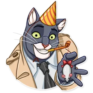 🥳 Katze, Party, Tier, Niedlich, Feier, Cartoon, Illustration telegram sticker