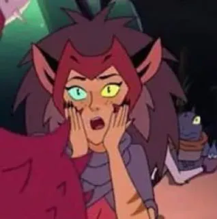 😱 Catra She-Ra and the Princesses of Power desenho animado, Netflix, chocado, gato, anime, animação telegram sticker