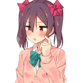 😐 Anime, Mädchen, Schulmädchen, Erröten, Niedlich telegram sticker