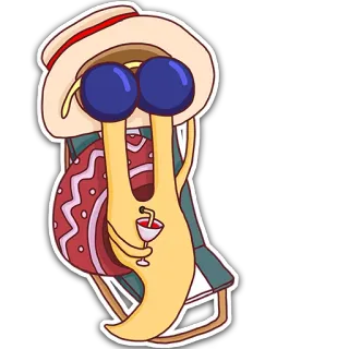 😎 caracol, praia, verão, desenho animado, relaxamento, bebida, férias telegram sticker