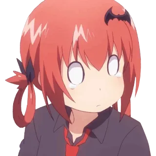 ☹️ Satania Gabriel DropOut anime, cute, sad, cry, girl, satania, gabriel dropout telegram sticker
