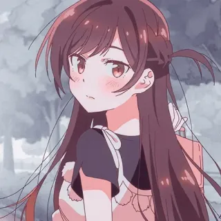 🧐 Chizuru Ichinose Rent-A-Girlfriend Anime, Manga, Chizuru Ichinose, Rent-a-Girlfriend, Kreskówka whatsapp sticker
