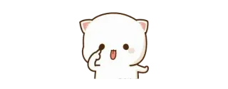 😜 귀여운, 만화, 동물, 제스처, 능글 telegram sticker