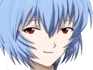 🔷 Rei Ayanami Neon Genesis Evangelion Anime, Manga, Rei, Ayanami, Espressione assente telegram sticker