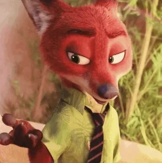 🦊 Nick Wilde Zootopia fuchs, tier, comic, figur, wilde, zoomania, nick telegram sticker