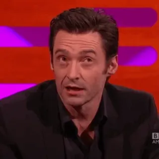 🐺 Hugh Jackman actor, celebrity, man, portrait, Hugh Jackman whatsapp sticker