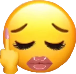 🖕 Emoji, Doigt d'honneur, Geste obscène, Insulte, Humeur, Expression, Attitude telegram sticker