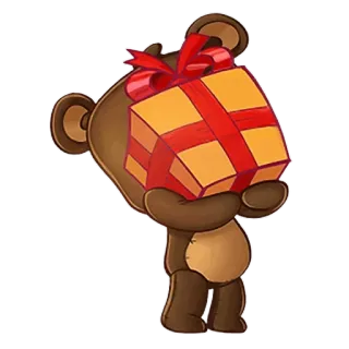 🎁 bear, gift, present, cute, celebration telegram sticker