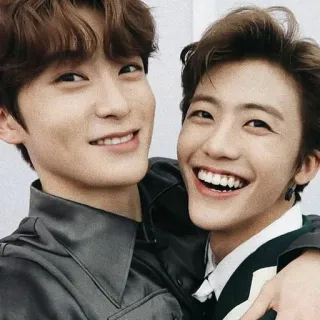 🦖 homens, sorrindo, retrato, amizade, alegre whatsapp sticker