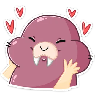 ❤️ Dibujos animados, Lindo, Animal, Amor, Corazón, Caprichoso telegram sticker