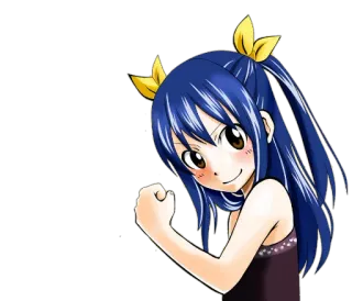 💪 Wendy Marvell Fairy Tail Anime, Manga, Charakter, Mädchen, Wendy Marvell, Fairy Tail telegram sticker