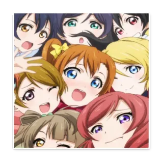 📷 Anime, Desenho animado, Garotas, Bonito, Grupo telegram sticker