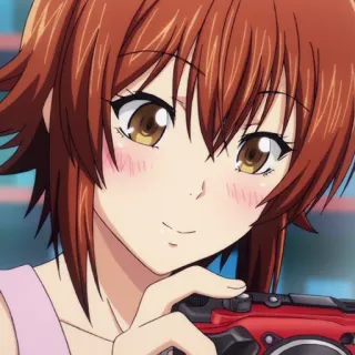 🌊 Anime, Mulher, Personagem, Sorriso, Retrato telegram sticker