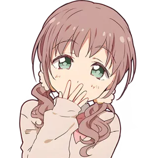 🤭 สาวอนิเมะ, น่ารัก, คาวาอิ, มังงะ, การ์ตูน, ภาพประกอบ telegram sticker