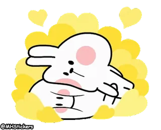 💕 @MHStickers うさぎ, かわいい, カワイイ, ステッカー, マンガ whatsapp sticker