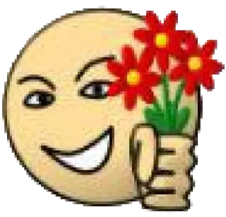 🌹 emoji, flowers, hand, smiley face, bouquet, gift telegram sticker