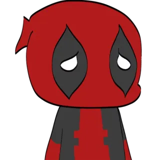 😒 Deadpool Deadpool, Marvel, cartoon, comic, superhero, sticker telegram sticker