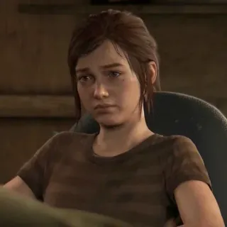 🪶 Ellie Williams The Last of Us Элли, The Last of Us, грустно, дуется telegram sticker