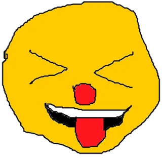 😝 表情符号, 舌头, 搞笑, 脸, 黄色 whatsapp sticker