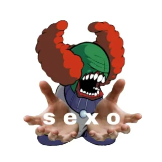 👐 sexo dessin animé, clown telegram sticker