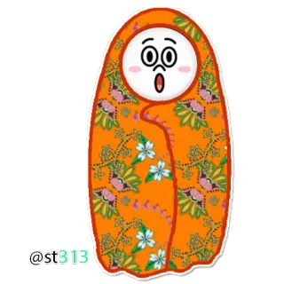😳 @st313 Dessin animé, Emoji, Sticker, Motif, Floral, Surprise, Mignon telegram sticker