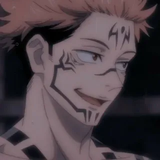 🎭 Ryomen Sukuna Jujutsu Kaisen Anime, Demônio, Maldição, Sukuna telegram sticker