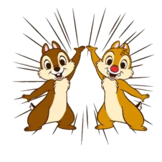 🙌 Chip and Dale Chip y Chop, Disney, Dibujos animados, Ardilla listada, Personajes telegram sticker