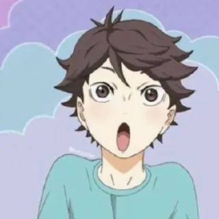 😮 Oikawa Tooru Haikyuu!! аниме, персонаж, оикава тоору, haikyuu, каваий, милый, манга telegram sticker