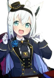 😍 fille anime, mignon, kawaii, personnage, oreilles de renard, fille, anime telegram sticker