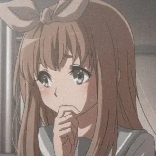 😥 Anime-Mädchen, Cartoon, Anime, Niedlich, Schulmädchen telegram sticker