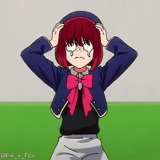 🤯 @Fix_x_Fox アニメの女の子, 泣く, 怒り, 感情的, ファンアート, アニメ, 漫画, キャラクター telegram sticker
