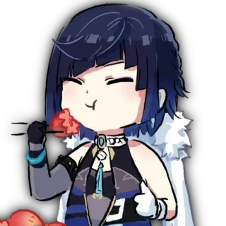 😋 Yelan Genshin Impact Anime, Gra wideo, Postać, Słodkie, Genshin Impact, Yelan telegram sticker