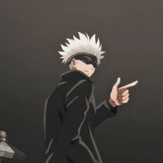 ⛓ Gojo Satoru Jujutsu Kaisen โกโจ ซาโตรุ, อนิเมะ, มังงะ, มหาเวทย์ผนึกมาร, ตัวละคร, ผมขาว telegram sticker