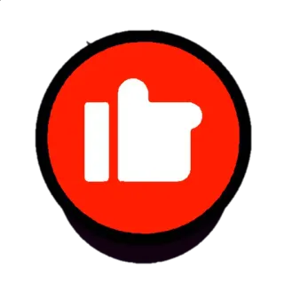 🟥 thumbs up, like, approval, positive, red, hand gesture whatsapp sticker