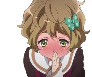 😳 Anime, Erröten, Süß, Mädchen, Verlegen telegram sticker