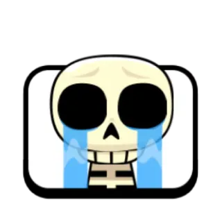 😭 skull, crying, sad, skeleton, emoji telegram sticker