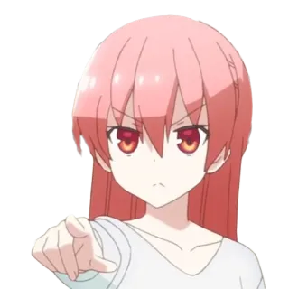 👈 Anime, Cô gái, Chỉ tay, Nhân vật, Manga telegram sticker
