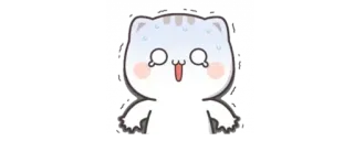 🔰 猫, 怖い, 心配, 動物, 漫画, 可愛い telegram sticker