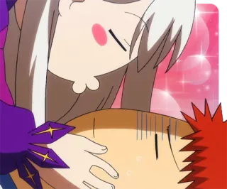 😘 アニメ, 漫画, ハグ, 友情, 可愛い, キス telegram sticker