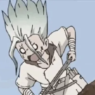 ⏱ Senku Ishigami Dr. Stone anime, dr. stone, senku, ishigami, cartoon telegram sticker