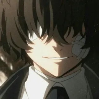 🔲 Osamu Dazai Bungou Stray Dogs Anime, Manga, Charakter, Osamu Dazai, Bungou Stray Dogs telegram sticker