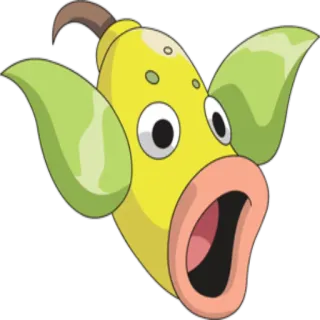 🔵 Bellsprout Pokemon pokemon, chetiflor, dessin animé, monstre, jaune, vert telegram sticker
