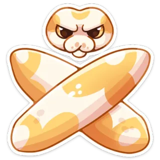 🙅‍♀ Emoji, Seehund, Totenkopf, Lustig, Cartoon telegram sticker